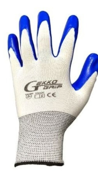 Sarung tangan kerja Sarung Tangan Gekko Grip Nitrile Biru