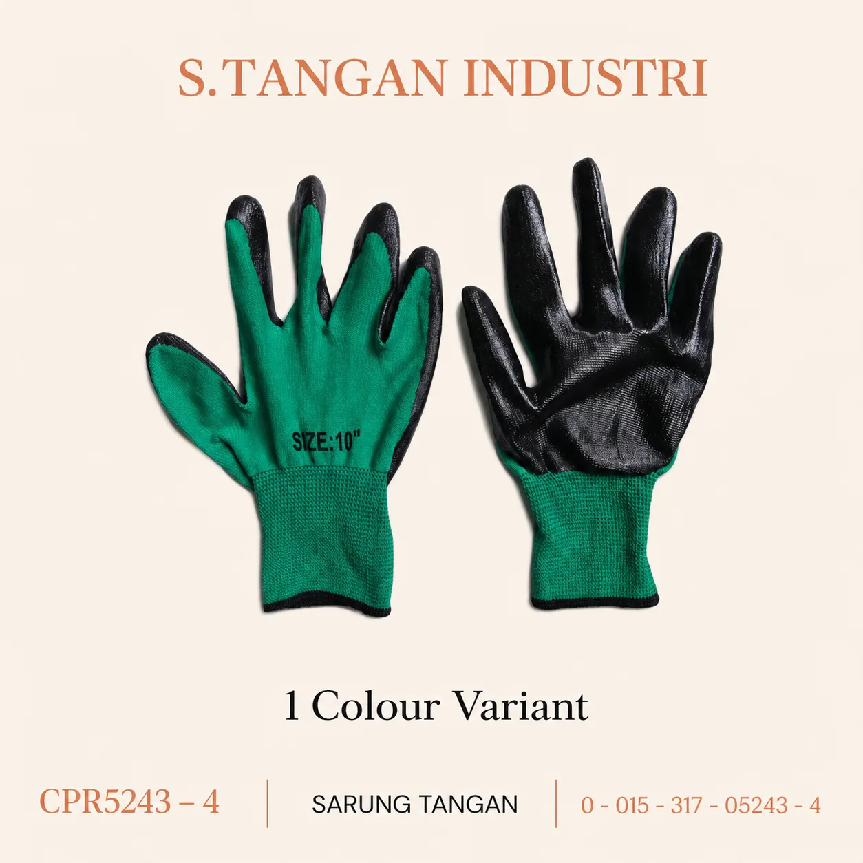 Sarung Tangan Industri CPR5243-4 Hijau